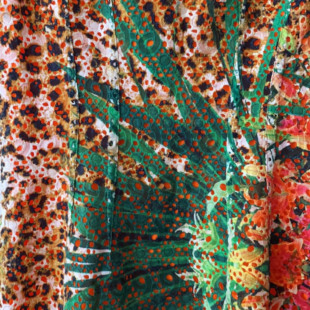 Ellie Tahari tropical print dress. Sz 0. NWT $598 - Picture 5 of 11